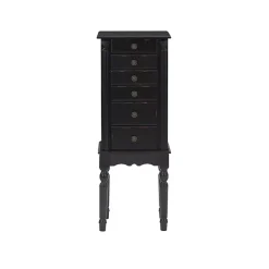 Kirklands Home 5-Drawer Ollie Petite Jewelry Armoire Black New