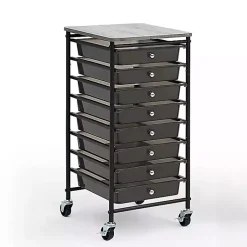 Kirklands Home 8-Drawer Rolling Storage Cart Black New