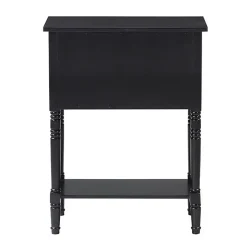 Kirklands Home 3-Drawer Turned Legs Accent Table Black Online