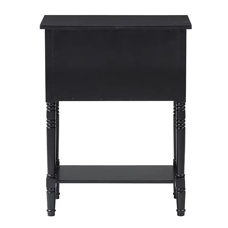 Kirklands Home 3-Drawer Turned Legs Accent Table Black Online