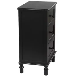 Kirklands Home 3-Drawer Winnie Accent Table Black New