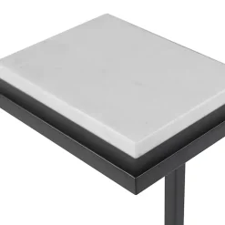 Kirklands Home Elevated Marble Accent Table Black Online
