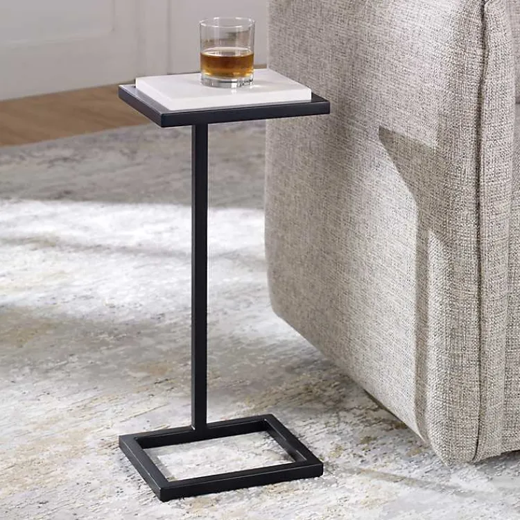 Kirklands Home Elevated Marble Accent Table Black Online