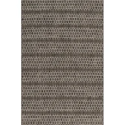 Kirklands Home Black Eyelet Pattern Outdoor Area Rug, 5x7 Best