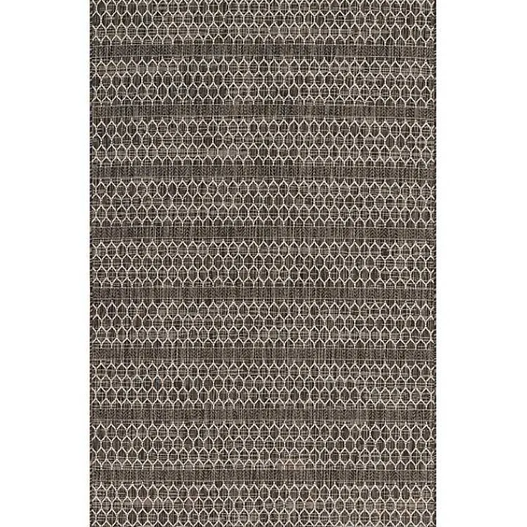 Kirklands Home Black Eyelet Pattern Outdoor Area Rug, 5x7 Best