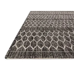 Kirklands Home Black Eyelet Pattern Outdoor Area Rug, 5x7 Best
