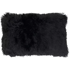 Pillows>Kirklands Home Faux Fur Lumbar Pillow Black