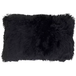 Pillows>Kirklands Home Faux Fur Lumbar Pillow Black
