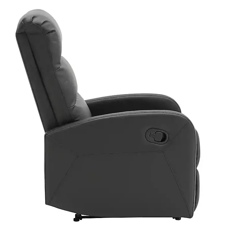 Kirklands Home Faux Leather Dormi Recliner Black New