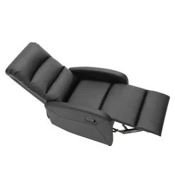 Kirklands Home Faux Leather Dormi Recliner Black New
