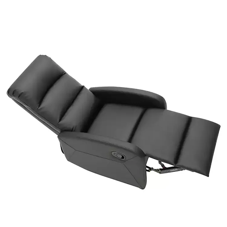 Kirklands Home Faux Leather Dormi Recliner Black New
