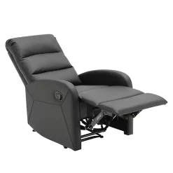 Kirklands Home Faux Leather Dormi Recliner Black New