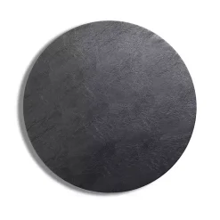 Kirklands Home Faux Leather Round Placemat Black Outlet