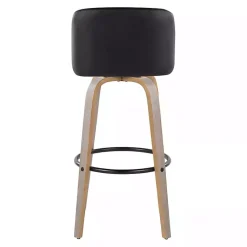 Kirklands Home Faux Leather Torino Bar Stools, Set of 2 Black Hot
