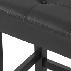 Kirklands Home Faux Leather Tufted Madison Bar Stool Black Hot