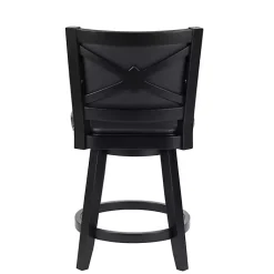 Kirklands Home Faux Leather Upholstered Counter Stool Black Clearance