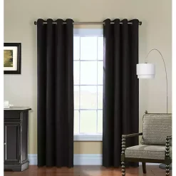 Kirklands Home Faux Suede out Curtain Panel, 108 in. Black Best