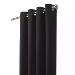 Kirklands Home Faux Suede out Curtain Panel, 84 in. Black Clearance