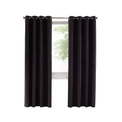 Kirklands Home Faux Suede out Curtain Panel, 95 in. Black Best