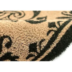 Kirklands Home Black Fleur De Lis Monogram D Doormat Hot