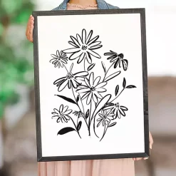 Kirklands Home Black Floral Bouquet Framed Art Print Sale