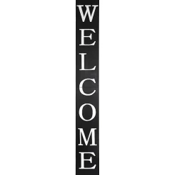 Kirklands Home Foldable Welcome Porch Board Black Clearance
