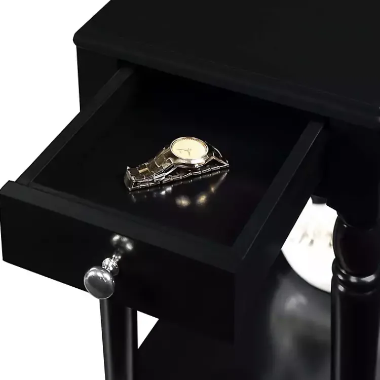Kirklands Home French Country Single Drawer Accent Table Black Best