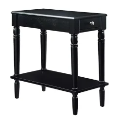 Kirklands Home French Country Single Drawer Accent Table Black Best