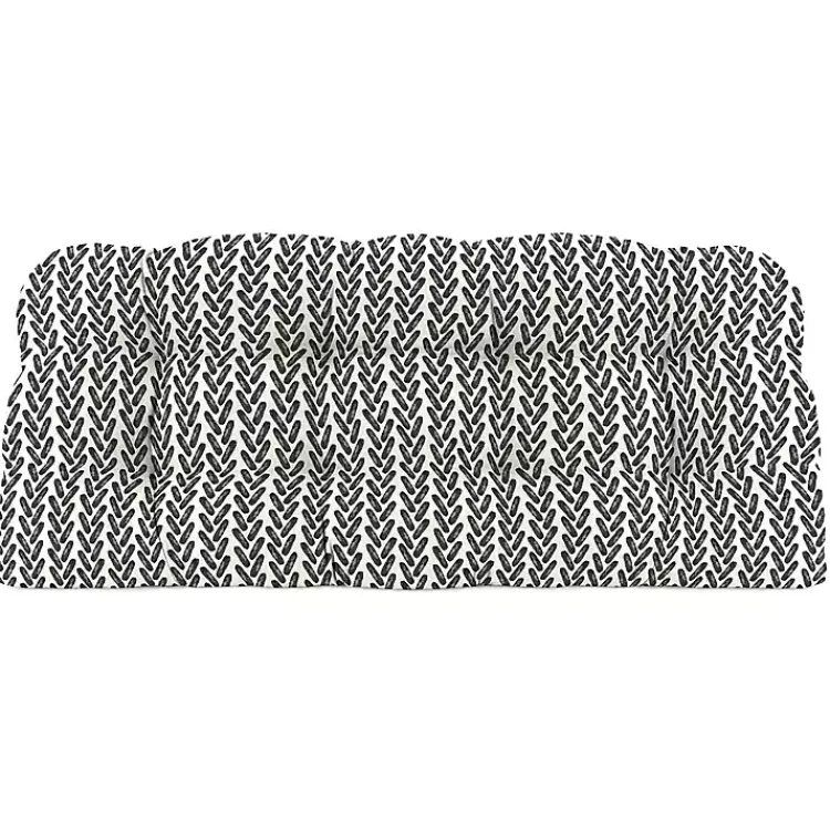 Kirklands Home French Edge Outdoor Wicker Settee Cushion Black Online