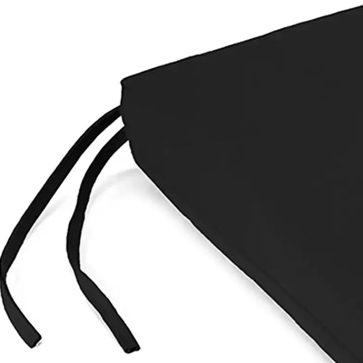 Kirklands Home French Edge Outdoor Chair Cushions, Set of 2 Black
