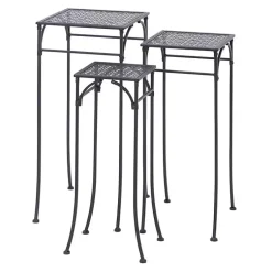 Kirklands Home Garden 3-pc. Plant Stand Set Black New