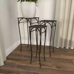 Kirklands Home Garden 3-pc. Plant Stand Set Black New
