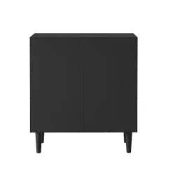 Kirklands Home Geometric Gold Handle Cabinet Black Hot