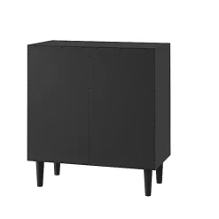 Kirklands Home Geometric Gold Handle Cabinet Black Hot