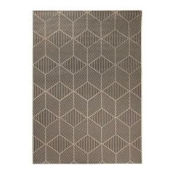 Kirklands Home Black Geometric Washable Area Rug, 5x7 Clearance