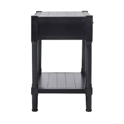Kirklands Home Geometrical Industrial Pull Accent Table Black Sale