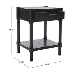 Kirklands Home Geometrical Industrial Pull Accent Table Black Sale