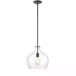 Kirklands Home Black Glass Globe Pendant Light Best