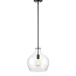 Kirklands Home Black Glass Globe Pendant Light Best