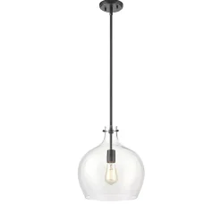 Kirklands Home Black Glass Globe Pendant Light Best