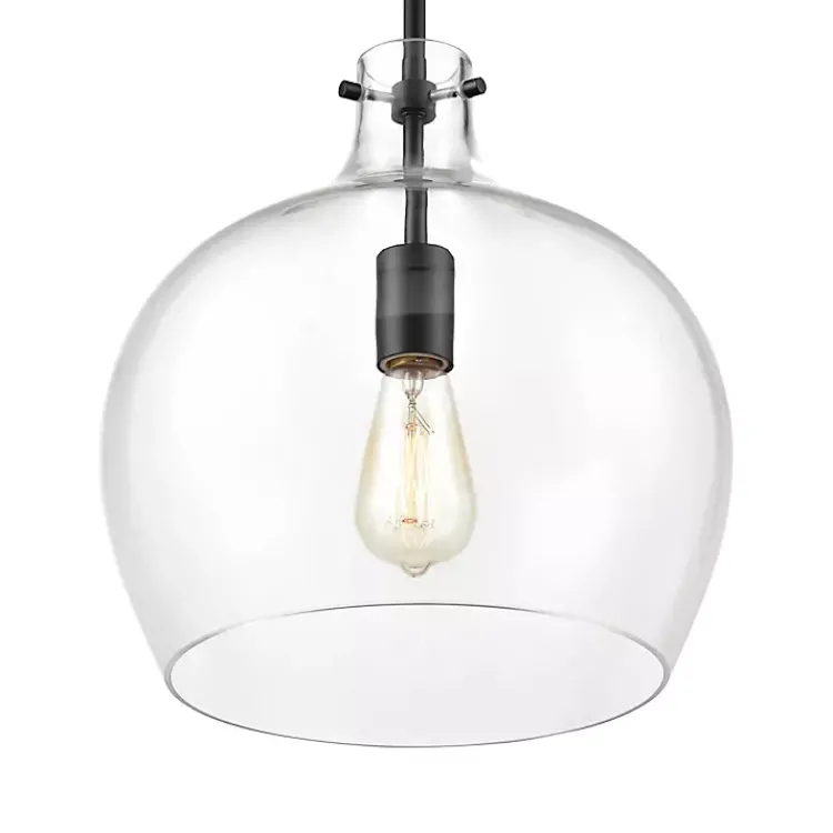 Kirklands Home Black Glass Globe Pendant Light Best