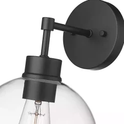 Kirklands Home Glass Orb Outdoor Sconce Light Black Hot
