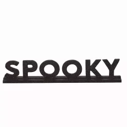 Halloween>Kirklands Home Glitter Spooky Tabletop Sign Black