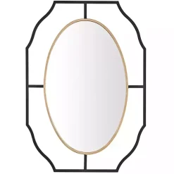 Kirklands Home Black Gold Scalloped Oval Frame Wall Mirror Online