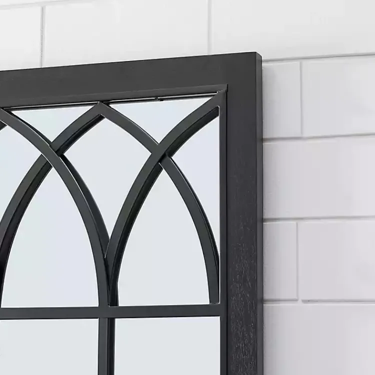 Kirklands Home Grandview Arched Frame Mirror Black New