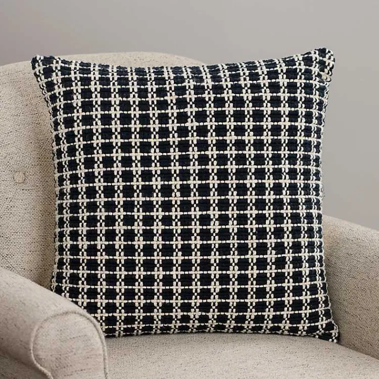 Pillows>Kirklands Home Black Hemlock Woven Pillow