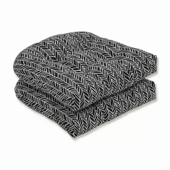 Kirklands Home Herringbone Outdoor Seat Cushions, Set of 2 Black Online