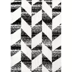 Kirklands Home Black Herringbone Shag Area Rug, 9x12 Discount