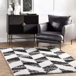 Kirklands Home Black Herringbone Shag Area Rug, 9x12 Discount