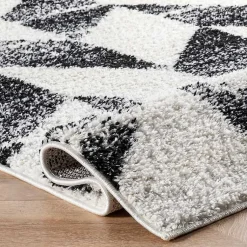 Kirklands Home Black Herringbone Shag Area Rug, 9x12 Discount